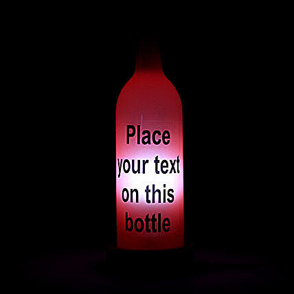 Your Message Lamp-1 red coloured personalized bottle lamp