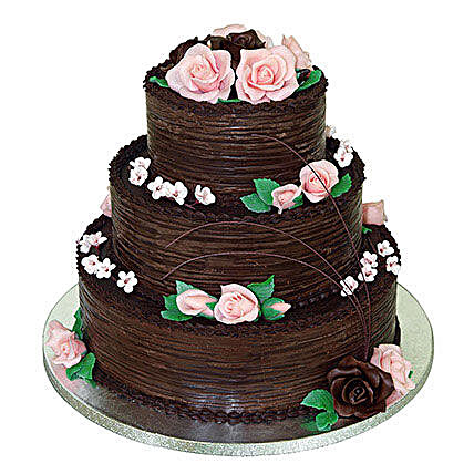 3 tier chocolate wedding cake 5kg