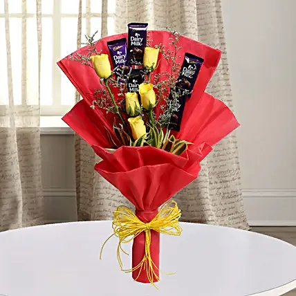 Chocolate and Roses as a gift