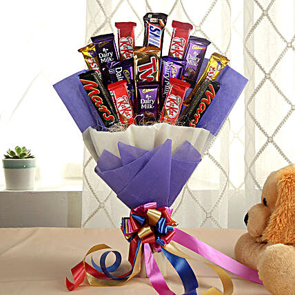 Chocolate Bar Bouquet chocolates:Chocolate Same Day Delivery