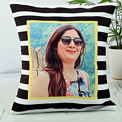 Personalised stripped cushion