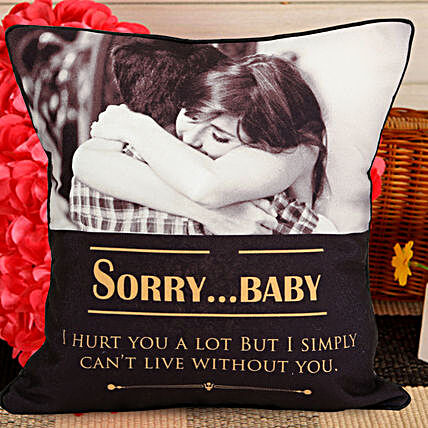 Personalised sorry quote cushion