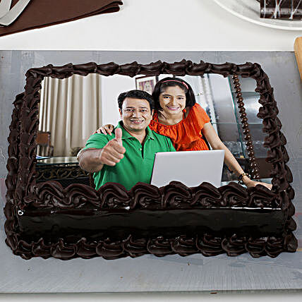 Chocolate Truffle for Dad:birthday cake with photo