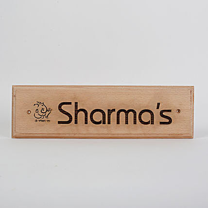 Last name engraved plaque:Personalised Engraved
