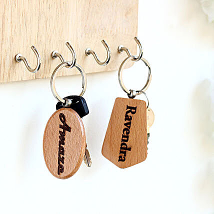 online set of wooden key chain:Personalised Keychains