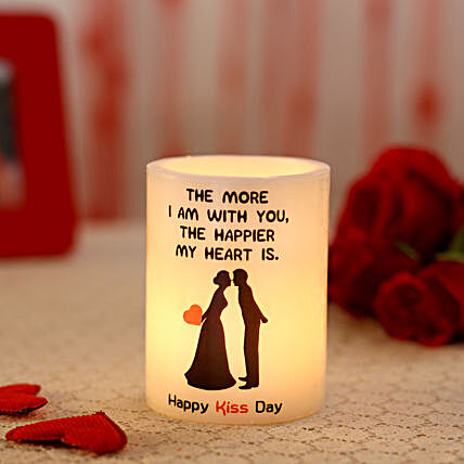 happy kiss day led candle:Send Candles