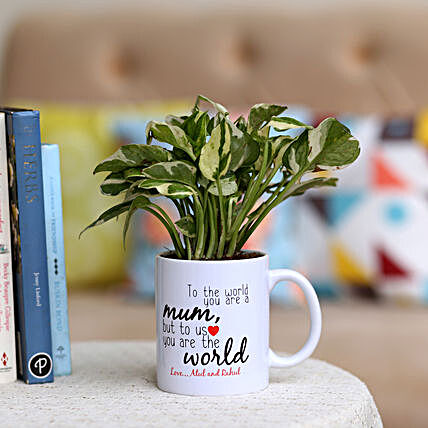 happy mothers day plant n printed mug