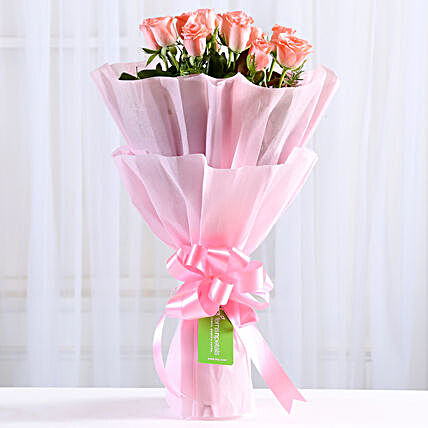 8 Endearing Pink Roses Gifts womens day women day woman day women's day:Flowers to Bharatpur