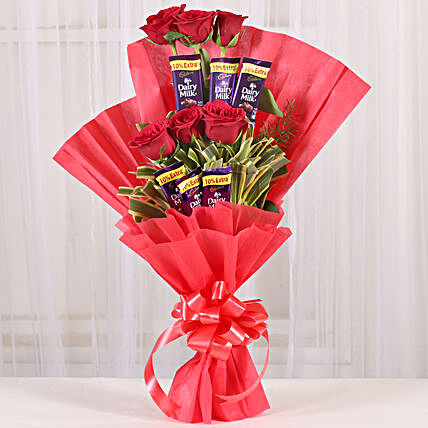 Chocolate Roses Bouquet chocolates choclates gifts:Flower to Manesar