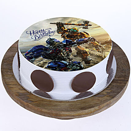 Online Transformers Photo Cake For Kids