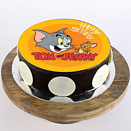 tom & jerry photo cake for kid:Cartoon Cakes