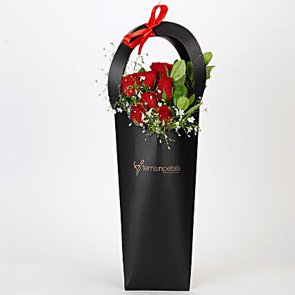 Onine Bunch Of Red Roses:Send Flowers In Sleeve
