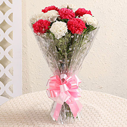 get well soon flower bouquet online:Send Carnations