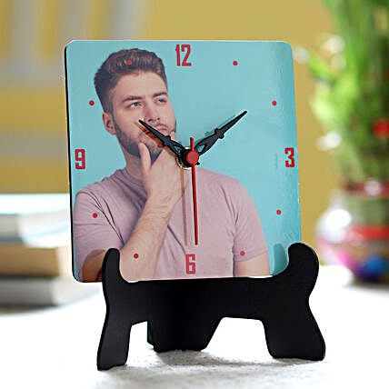 Online Personalised Table Clock For Him:Personalised Photo Clock