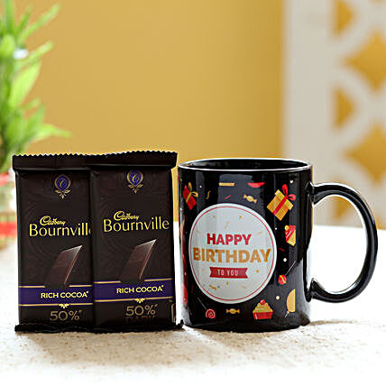 Chocolate with Birthday Mug Online