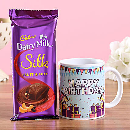 Printed Mug and Chocolate for Birthday Online