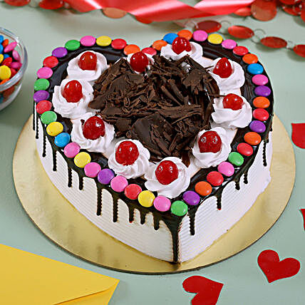 Chocolate Heart Shaped Cake Online:Gifts to Mandya