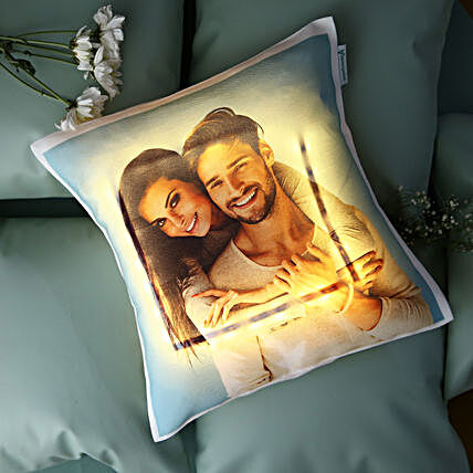 Personalised Romantic LED Cushion:Send Personalised Wedding Gifts