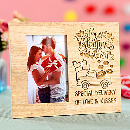 wooden photo frame with engrave messages for him