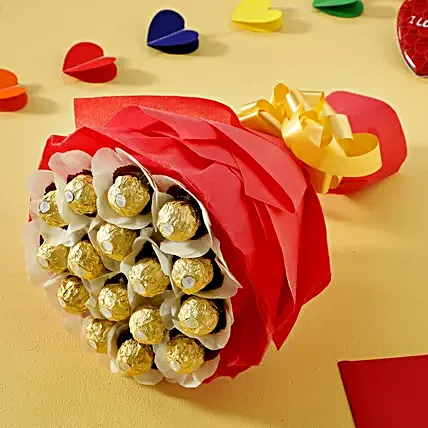 Rocher Chocolate Bouquet chocolates choclates gifts:Gifts Delivery in Haibowal Kalan