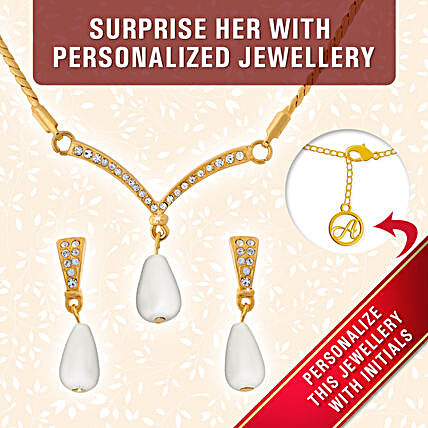 online gold plated pendant with pearl:Personalised Jewellery