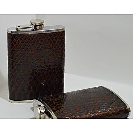 Leather Grip Hip Flask