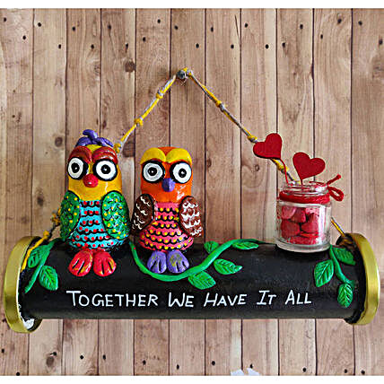 Online 2 Owl Wall Hanging
