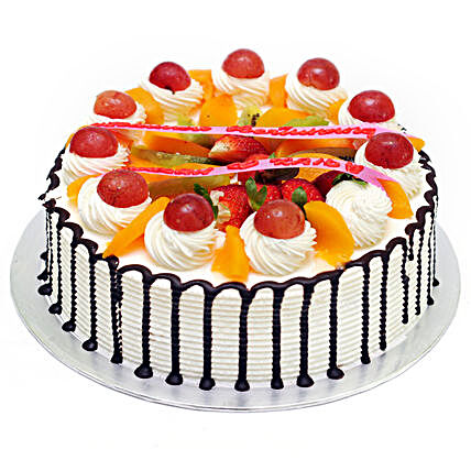 Rich Choco Fruit Cream Cake:Send Fresh Fruit Cakes