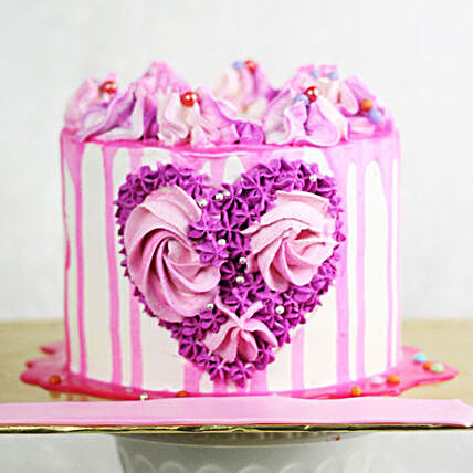 Designer Heart Cake Anniversary:Designer Cakes for Birthday
