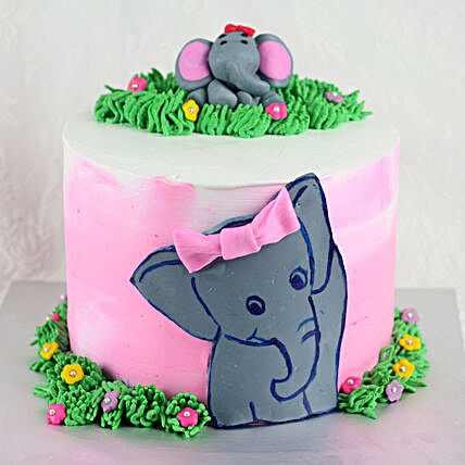 Jungle Theme Chocolate Cake for Kids