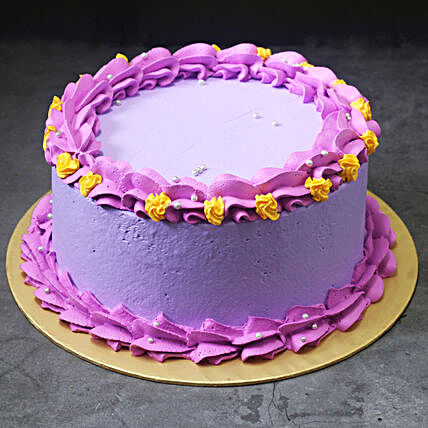Purple Vanilla Cream Cake