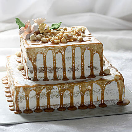 OnlineChocolaty Golden 2 Tier Cake