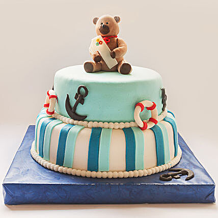 OnlineTeddy Bear 2 Tier Truffle Cake