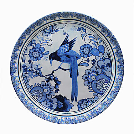 Online Blue Pottery Bird Wall Plate