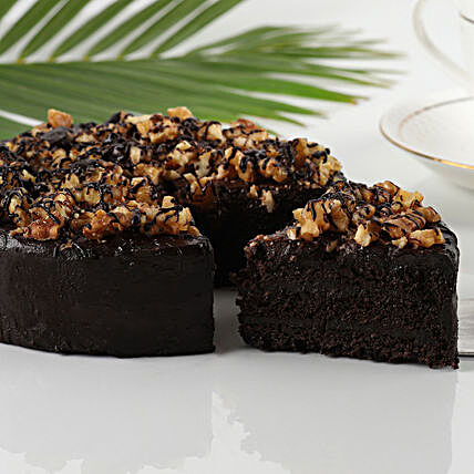 Walnut Dark Chocolate Keto Cake for Him:Gluten Free Desserts