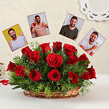 Online Customised Red Roses Arrangement