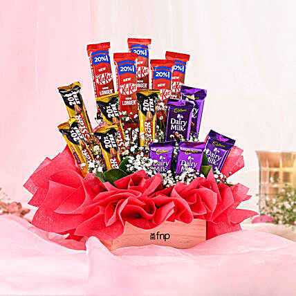 Chocolates Basket Arrangement:Friendship Day Gifts
