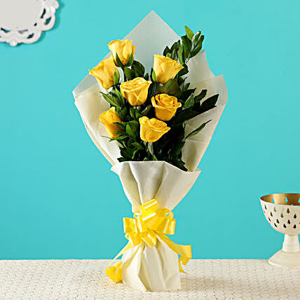Online Buy Yellow Roses Bunch:Midnight Flowers Delivery