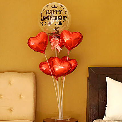 Hearty Happy Anniversary Balloon Bouquet