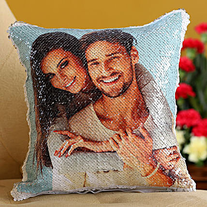 silver sequin cushion online:Send Personalised Wedding Gifts