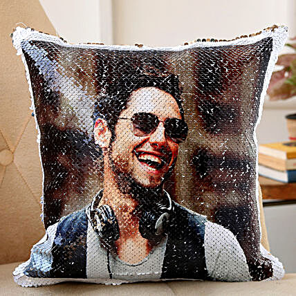 sequin cushion for him:Personalised Cushions