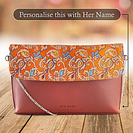 Personalised Handloom Sling Bag:Customised Handbags and Wallets