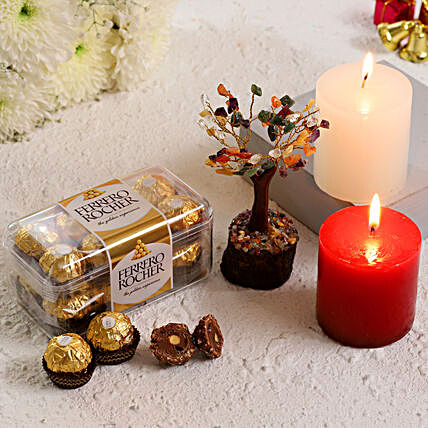 Colourful Wish Tree With Ferrero Rocher Candles