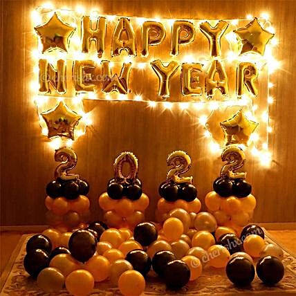 New Year Foil Balloon For Decoration Online:Send Gifts to Andheri East