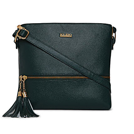 KLEIO Black Sling Bag Beautiful D Shape Light Crossbody Sling Hand bag For  Women Girls Ladies Black - Price in India