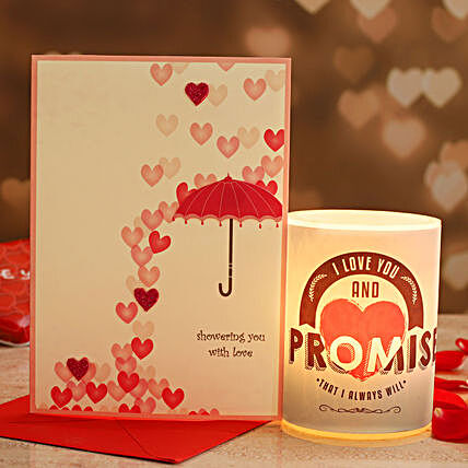 Promise Day Hollow Candle Love Umbrella Greeting Card
