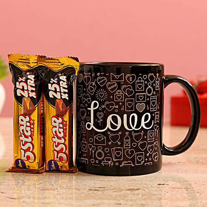 Love Mug and Cadbury 5 Star Chocolates