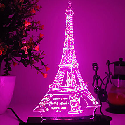 Personalised Effiel Tower LED Lamp