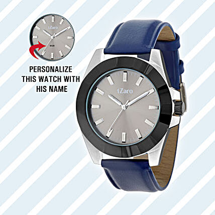 Personalised Black & Grey Watch For Him