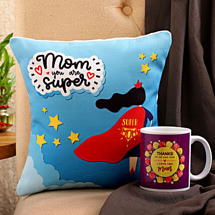 Super Mom Cushion And Mug